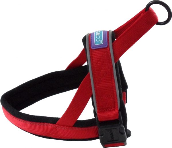 Red Padded Reflective Harness Large