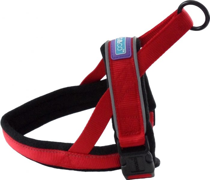 Red Padded Reflective Harness Medium Pet Perfection