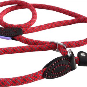 Hem&Boo 60" Rope Fleck Slip Lead Red/Grey