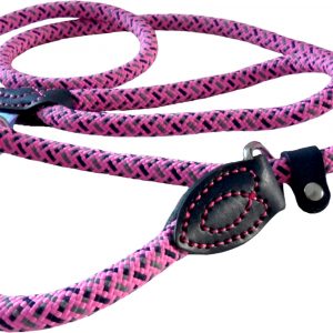 Hem&Boo 60" Rope Fleck Slip Lead Pink/Navy/Grey