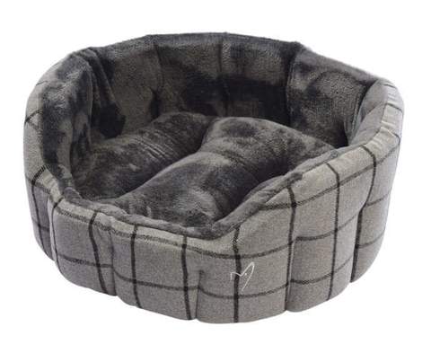 Camden Deluxe Bed Large Grey Check