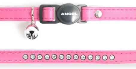 Cat Collar with Jewels Cerise Pink