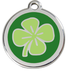 Clover Leaf Enamel  Pet Tag Medium