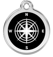 Compass Enamel  Pet Tag Medium