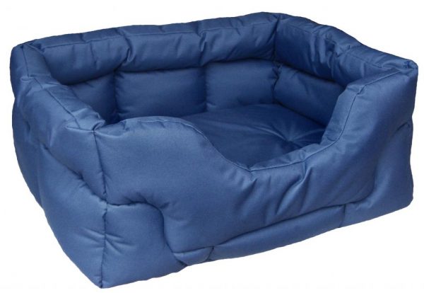 Rectangular Waterproof Bed Medium Blue
