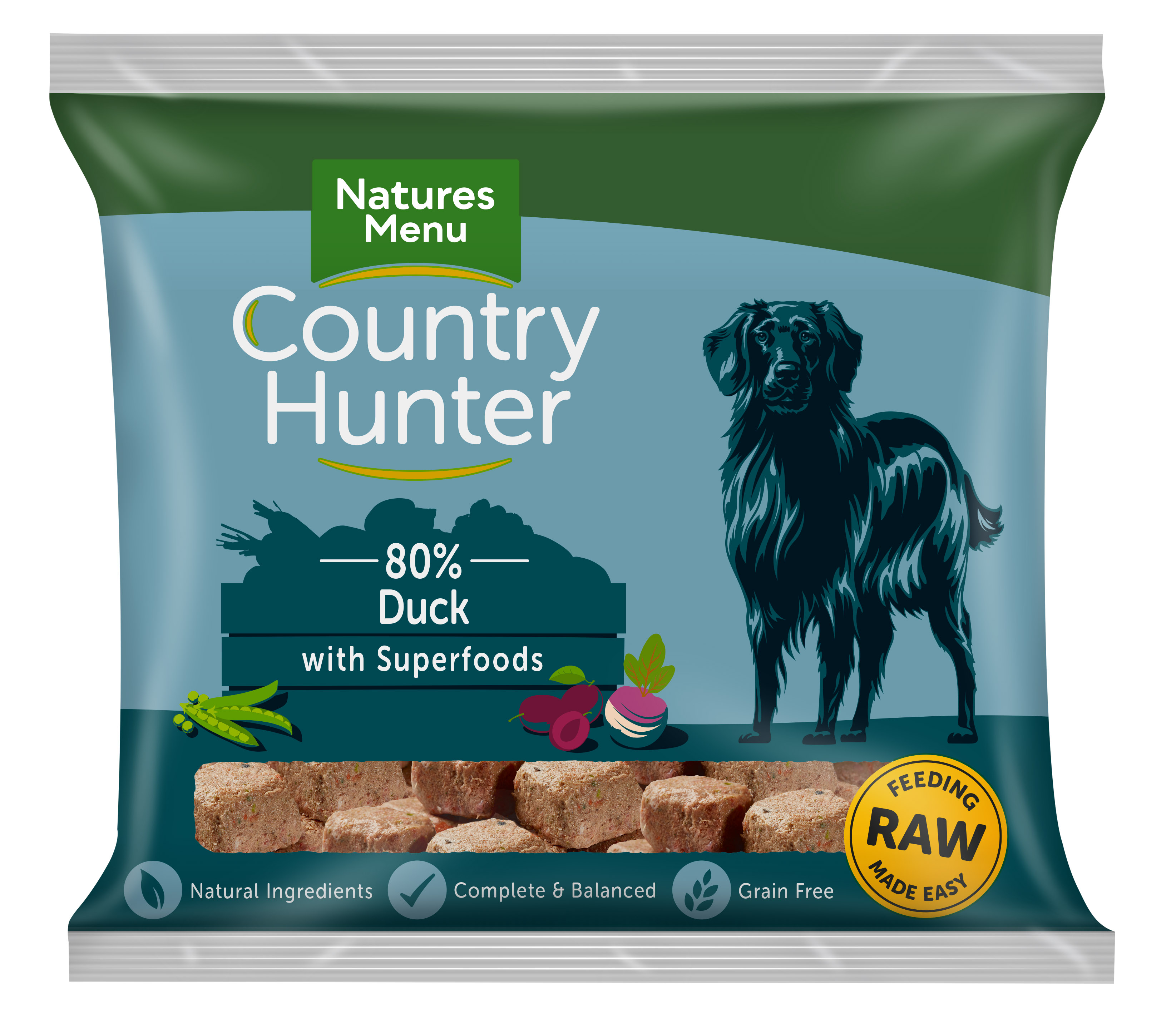 Country Hunter Raw Nuggets Duck with Plum 1kg