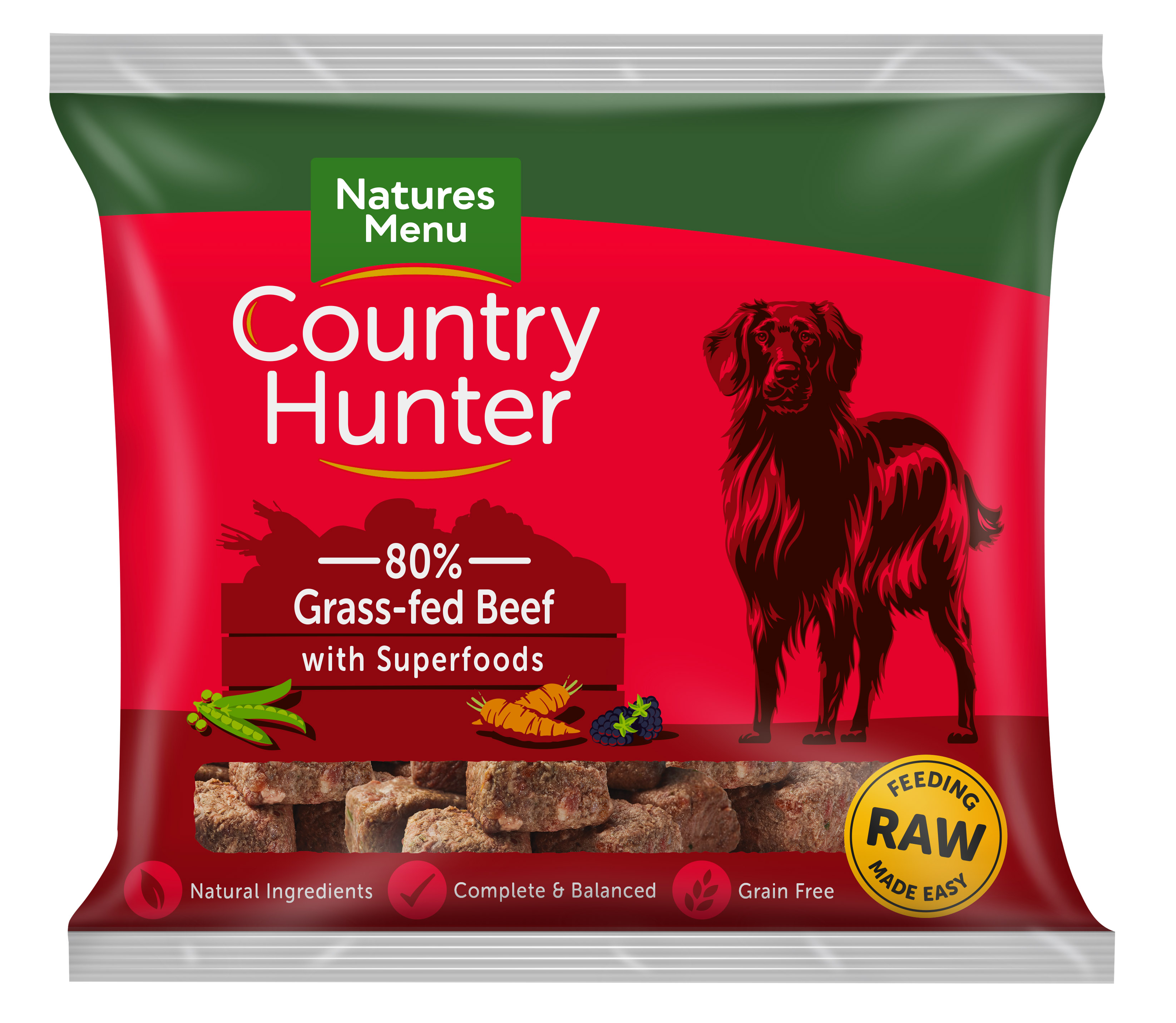 Country Hunter Raw Nuggets Grass Fed Beef 1kg