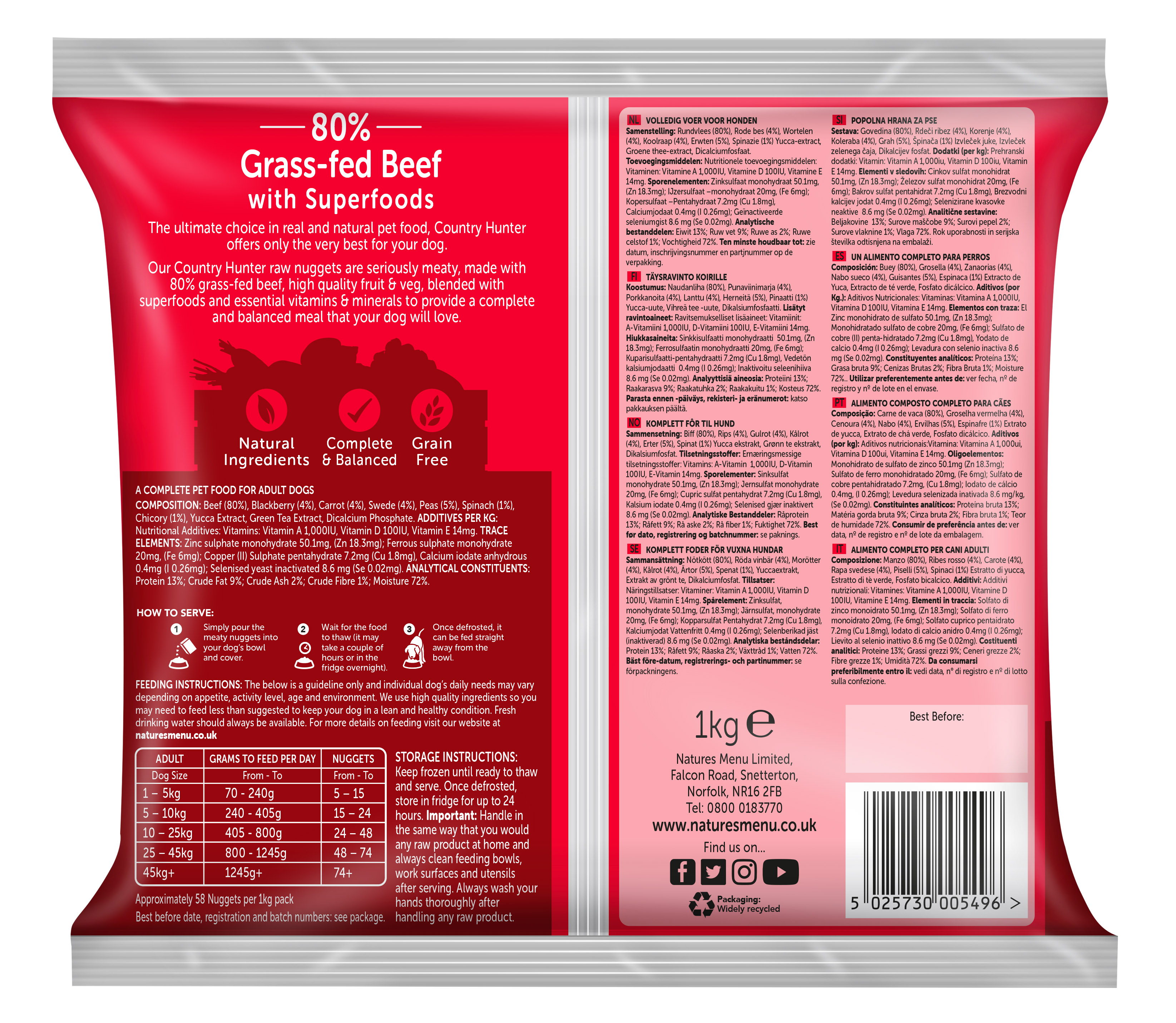 Natures menu country deals hunter raw nuggets