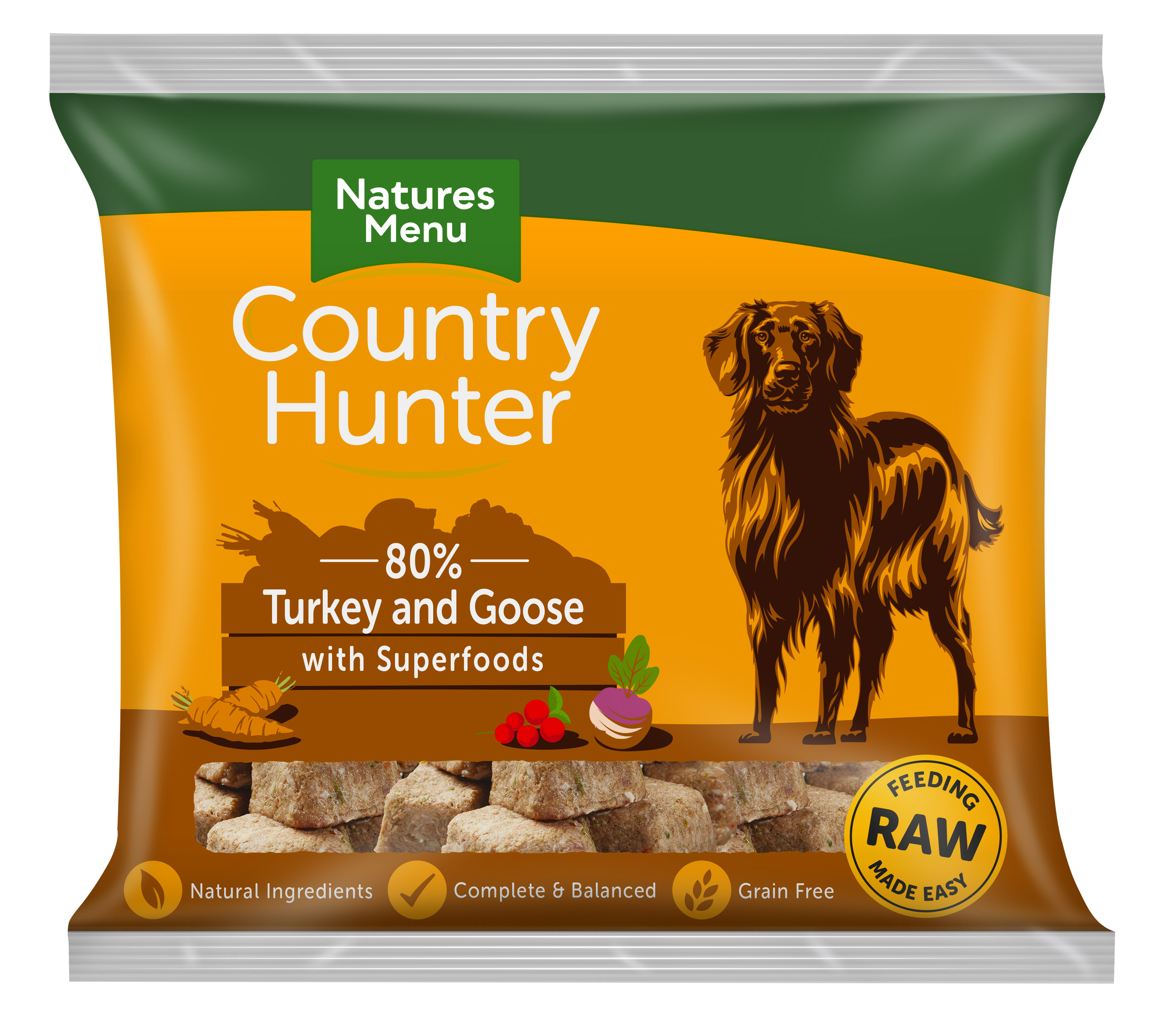 Country Hunter Raw Nuggets Turkey & Goose 1kg