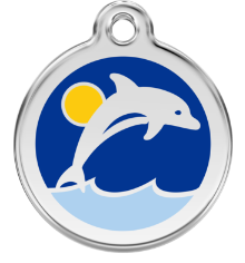 Dolphin Enamel  Pet Tag Medium