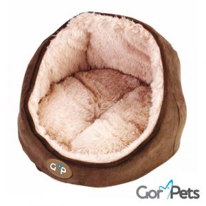 Elan Cat Bed Brown Suede