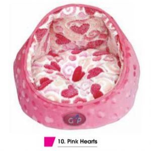 Elan Cat Bed Pink Hearts