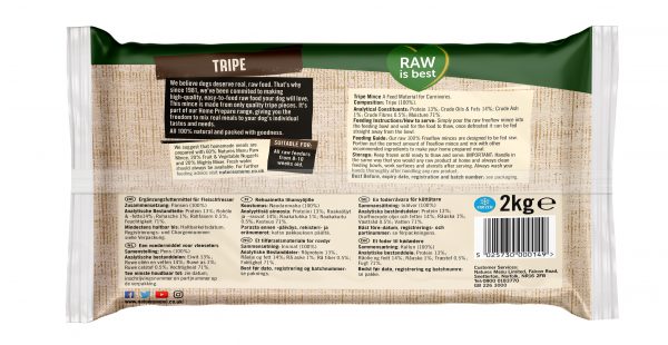 Frozen Free Flow Tripe 2kg