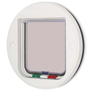 Glass Fitting Cat Flap White