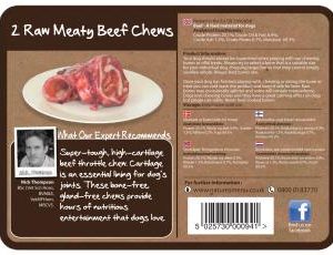 Raw Chews Meaty Beef Chews 2pce
