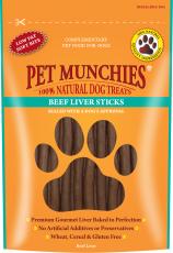 Pet Munchies Beef Liver Sticks 90g X8