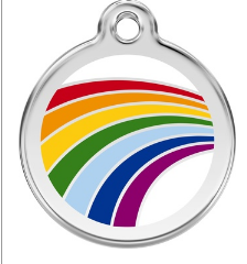 Rainbow Enamel  Pet Tag Medium