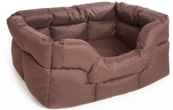 Rectangular Waterproof Bed Large Brown