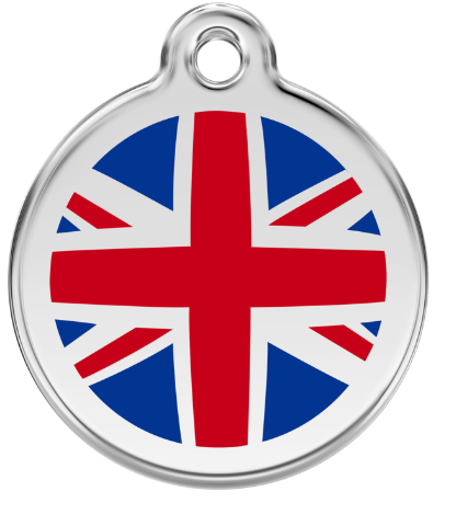 Union Jack Enamel  Pet Tag Medium