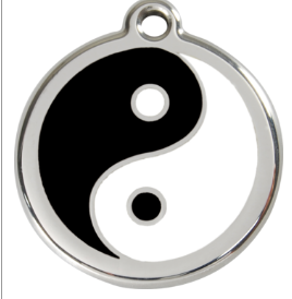 Ying & Yang Enamel  Pet Tag Medium